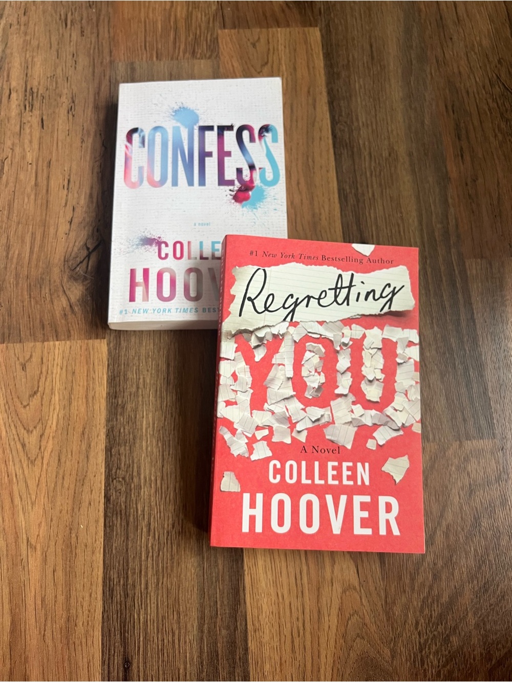 Colleen Hoover "Regretting You" and “Confess” Paperbacks